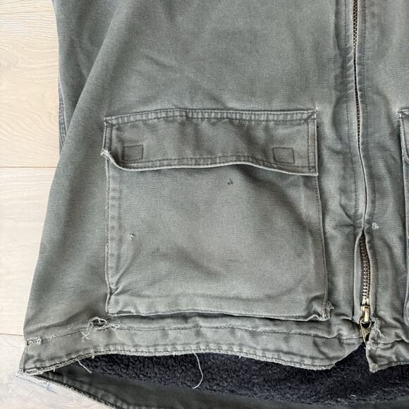 Carhartt C95 ARG Jackson Coat Men XL Tall Green Sherpa Lined Hooded Work Jacket - Picture 6 of 12